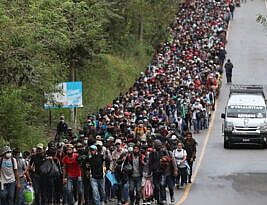 On the Move: Honduran Caravans Make Their Way North Towards America